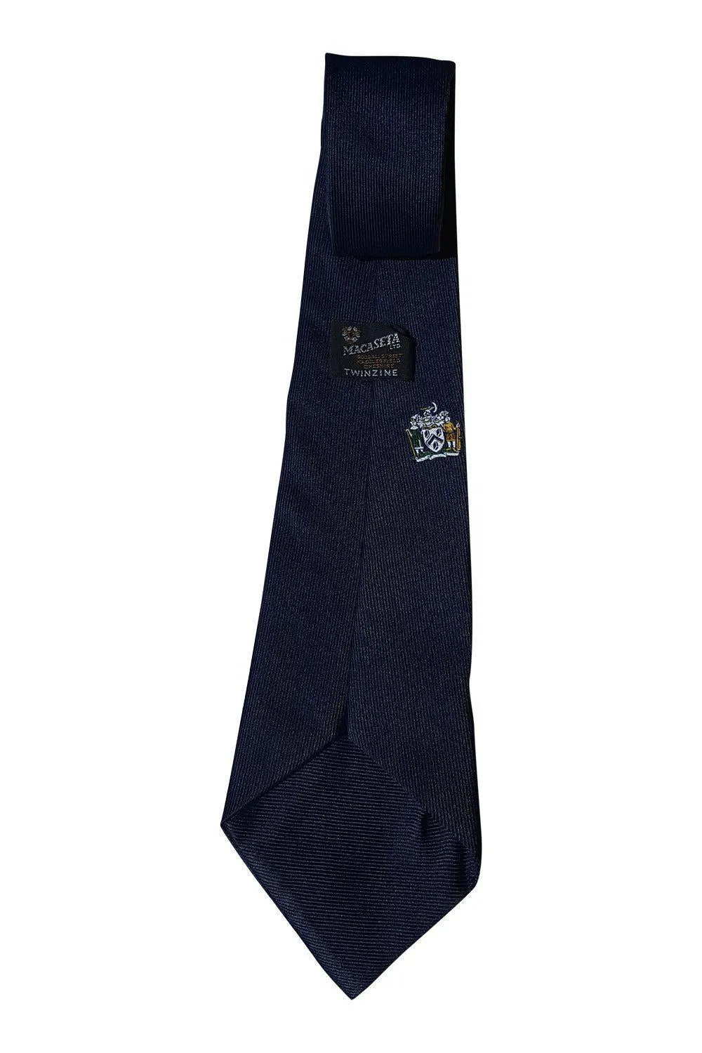 MACASETA Navy Blue Ribbed Neck Tie (54")