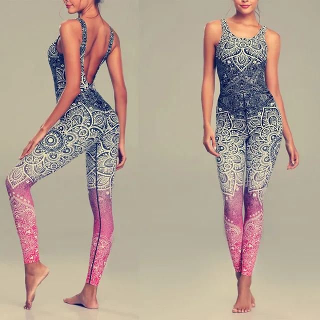 Mandala Print Fitness Yoga Set