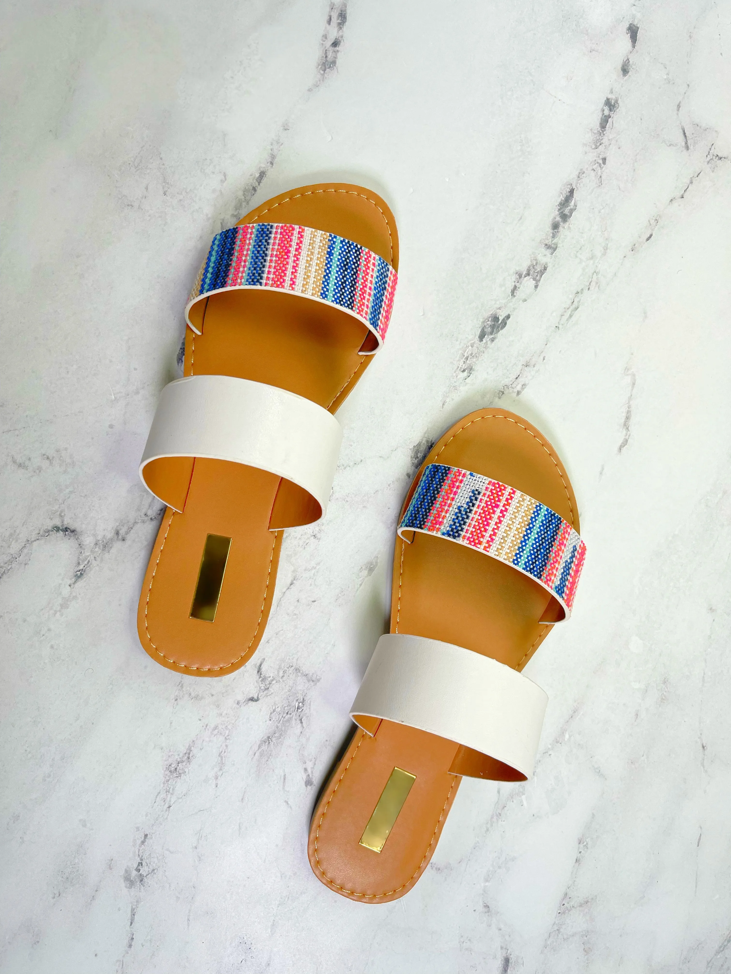 Melody Sandals-Blue Pink