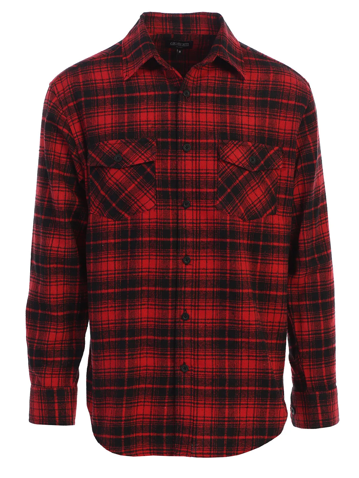 Men's Plaid Flannel Shirt, Size L