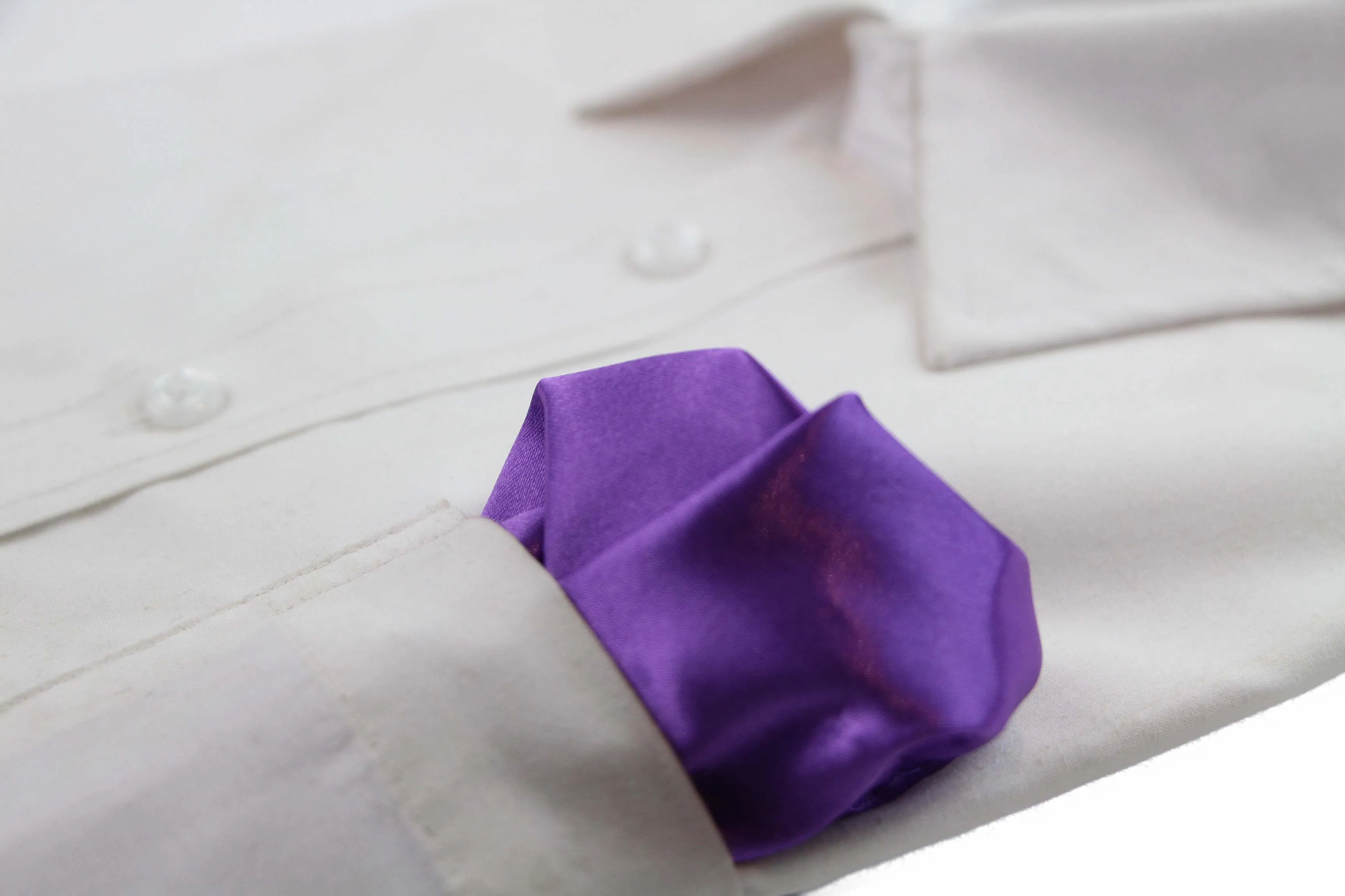 Mens Purple Pocket Square