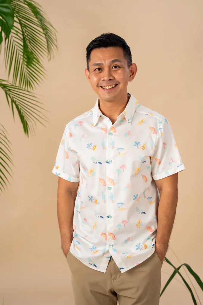 Men's Shirt - White Wilderness