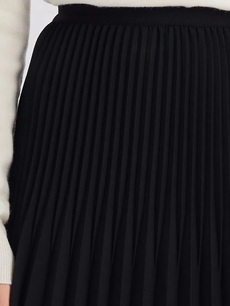 Mid-Length Pleated Half Women Skirt