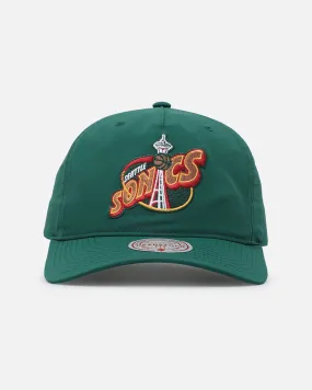 Mitchell & Ness Seattle SuperSonics Retro Matte Nylon Origins Snapback Green