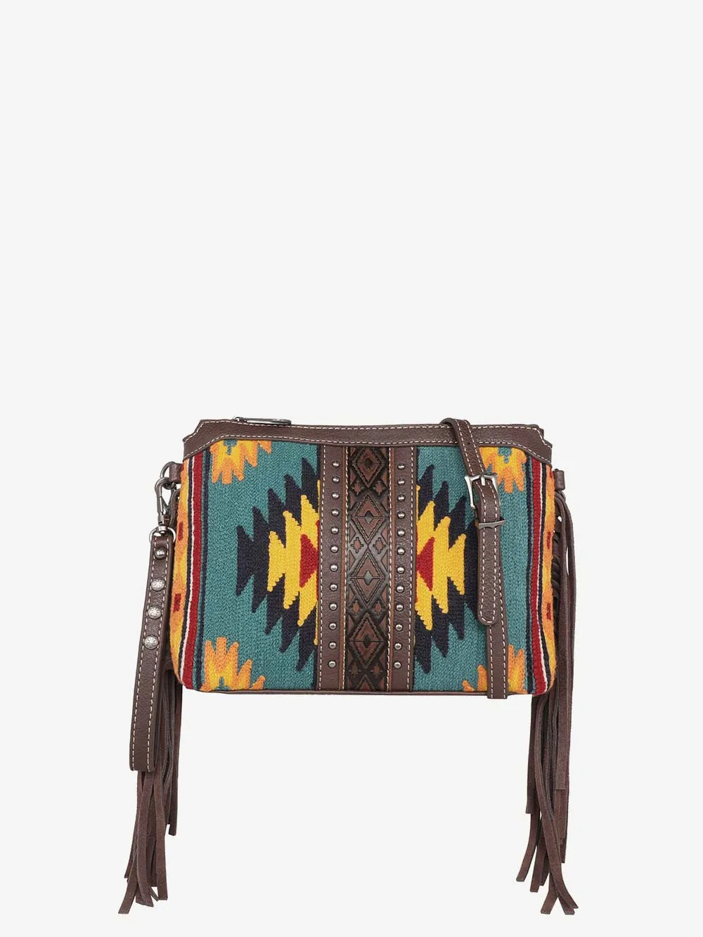 Montana West Aztec Tapestry Crossbody Clutch Wristlet