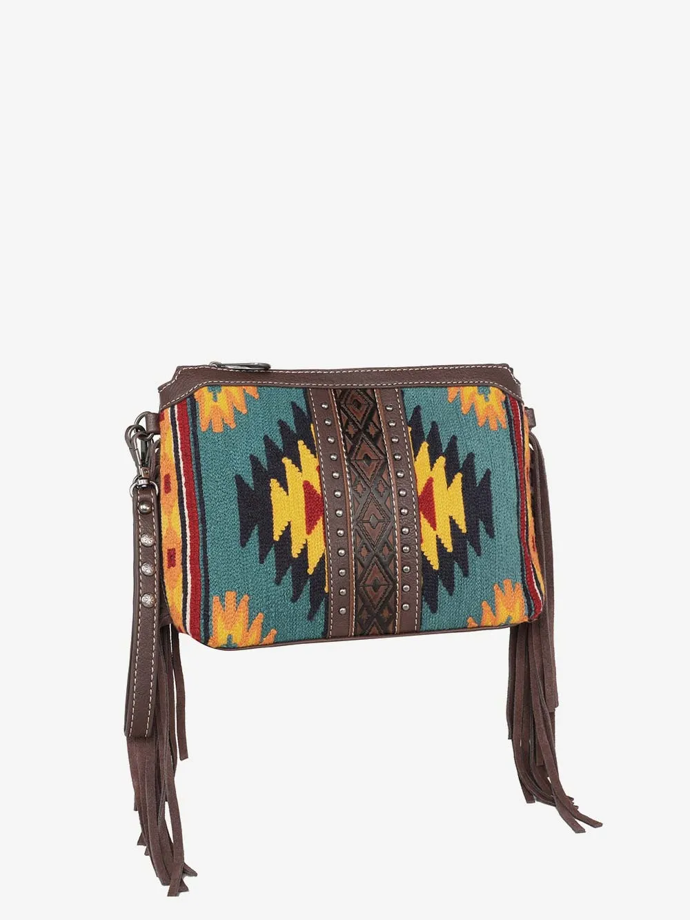 Montana West Aztec Tapestry Crossbody Clutch Wristlet