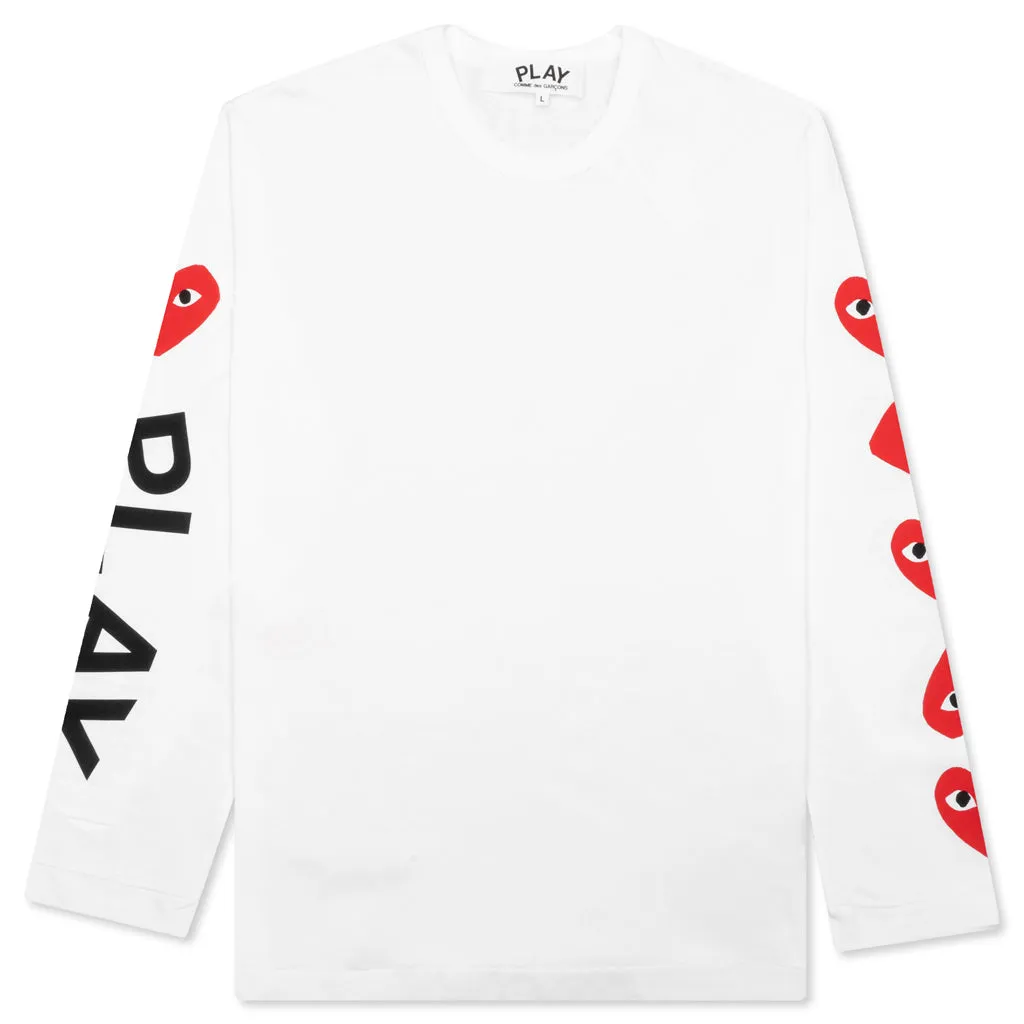 Multi Heart L/S - White