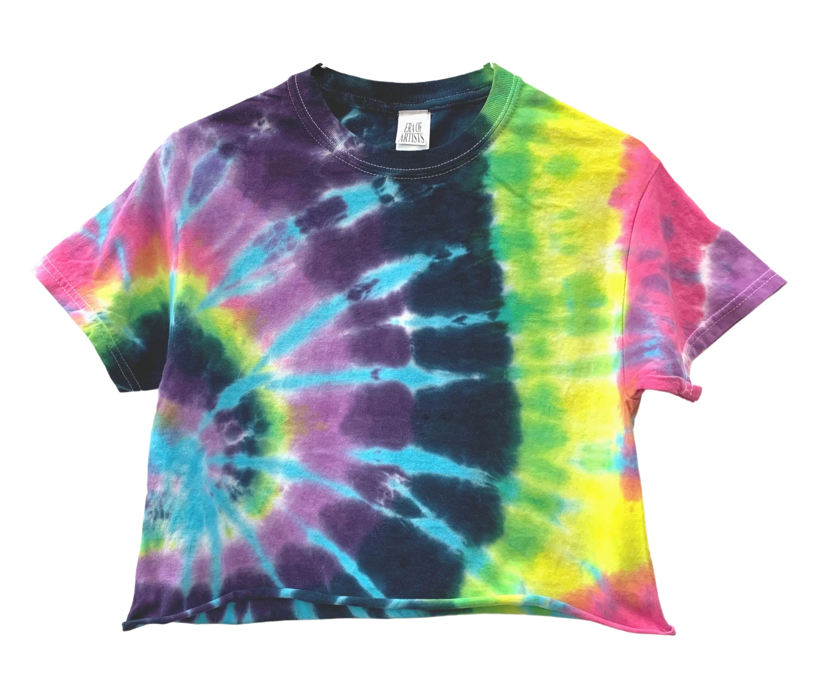 Nebula Rainbow Tie-Dye Unisex Cropped Tee