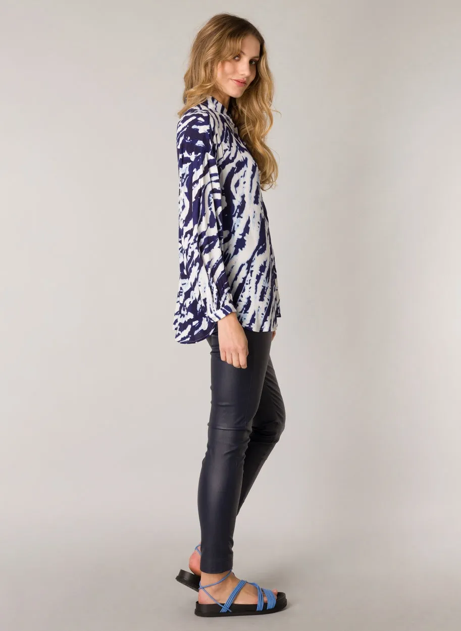 NOW 25% OFF: Yest Clothing Giara Blouse in Deep Blue