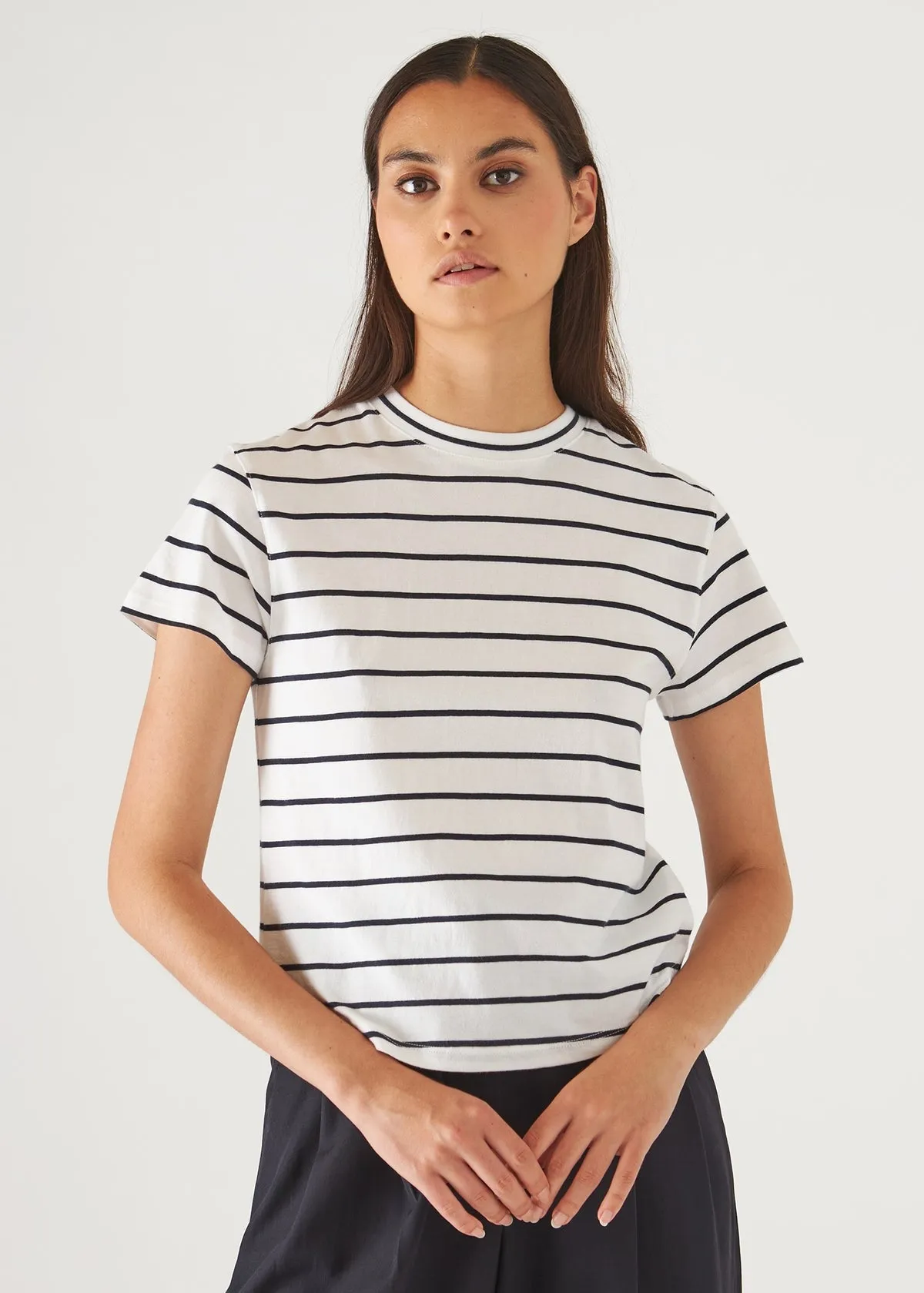 Patrick Assaraf Organic Pima Cotton Striped Baby T-Shirt