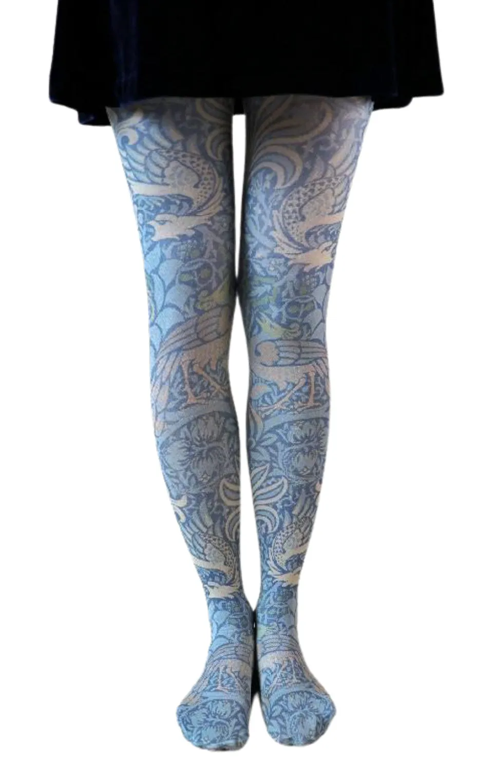 Peacock And Dragon By William Morris Printed Art Tights