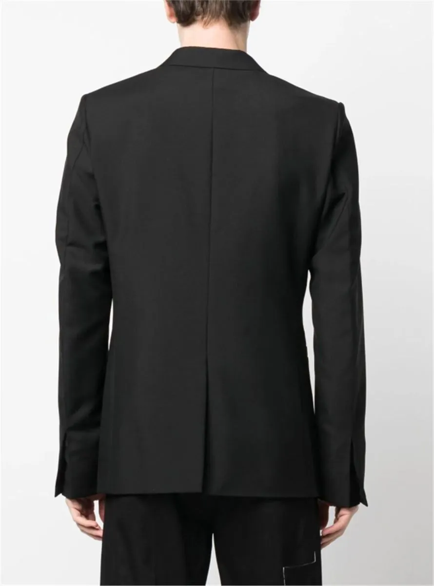 PEAK-LAPELS HOOK-FASTENING BLAZER