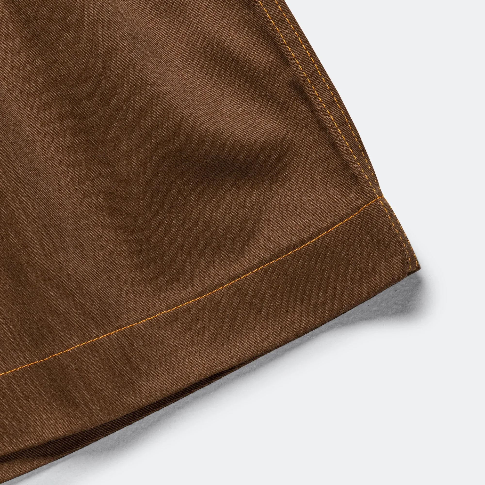 Pleated Oversized Shorts - Brown/Orange