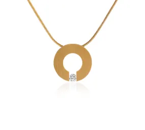 PT100G B.Tiff Malfinia Gold Plated Stainless Steel Pendant Necklace