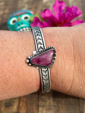 Purple Spiny Stamped Cuff- C