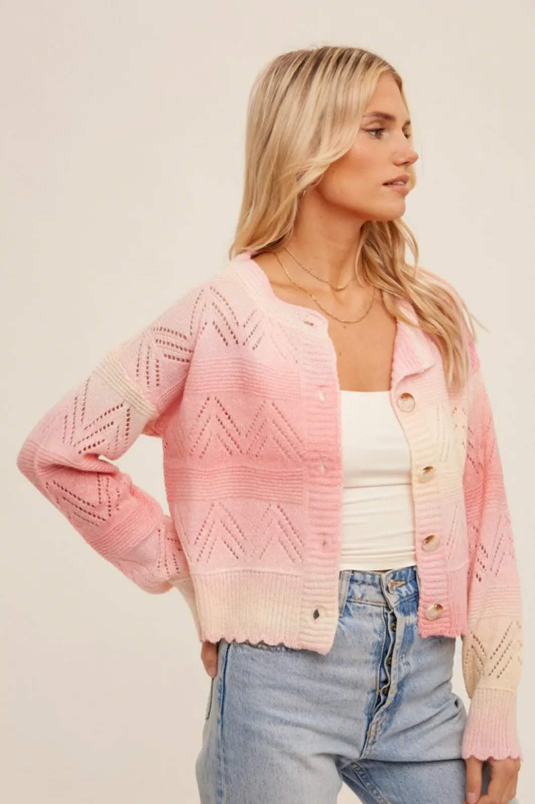 Quinn Pointelle Cardigan