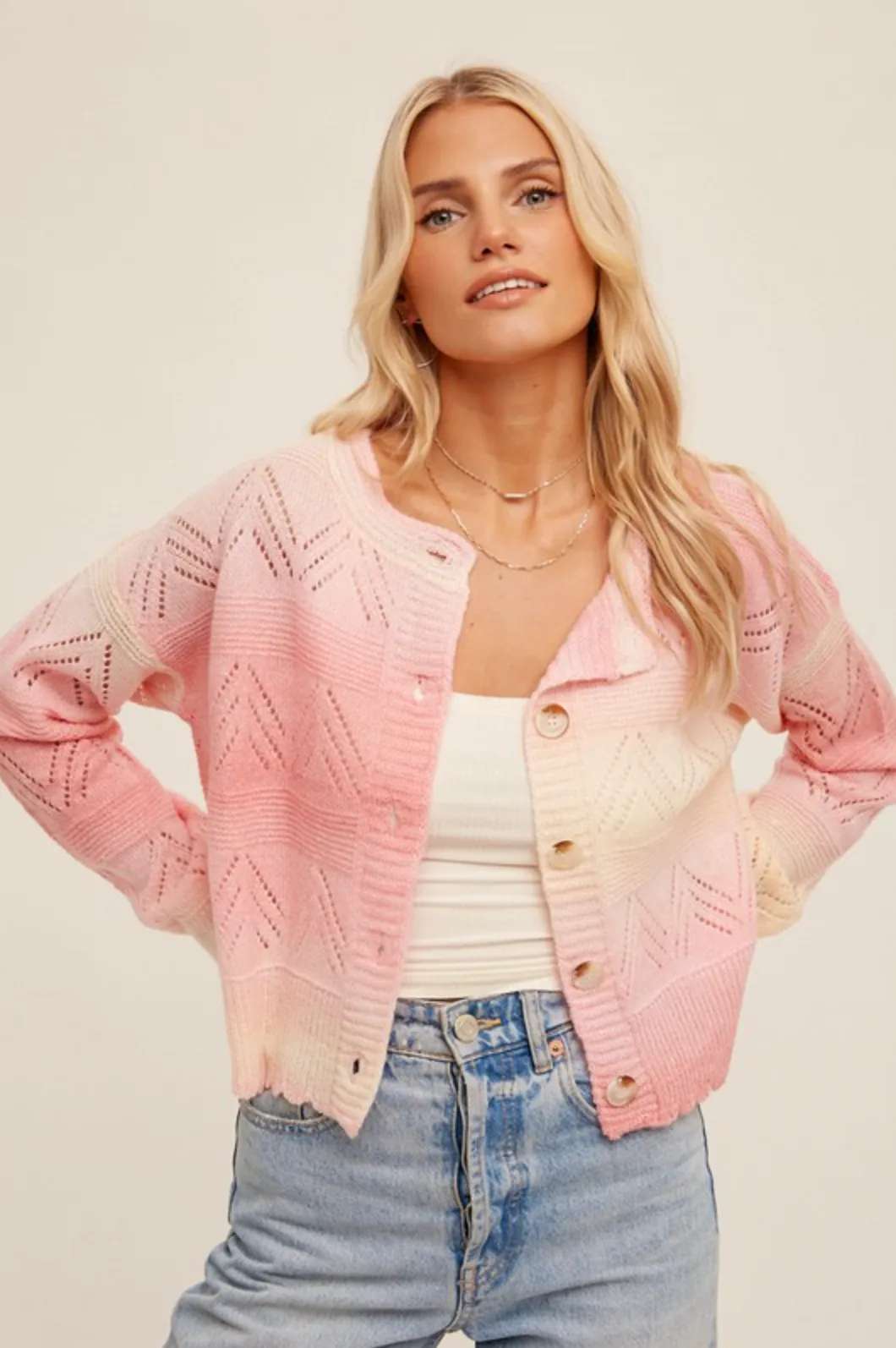 Quinn Pointelle Cardigan