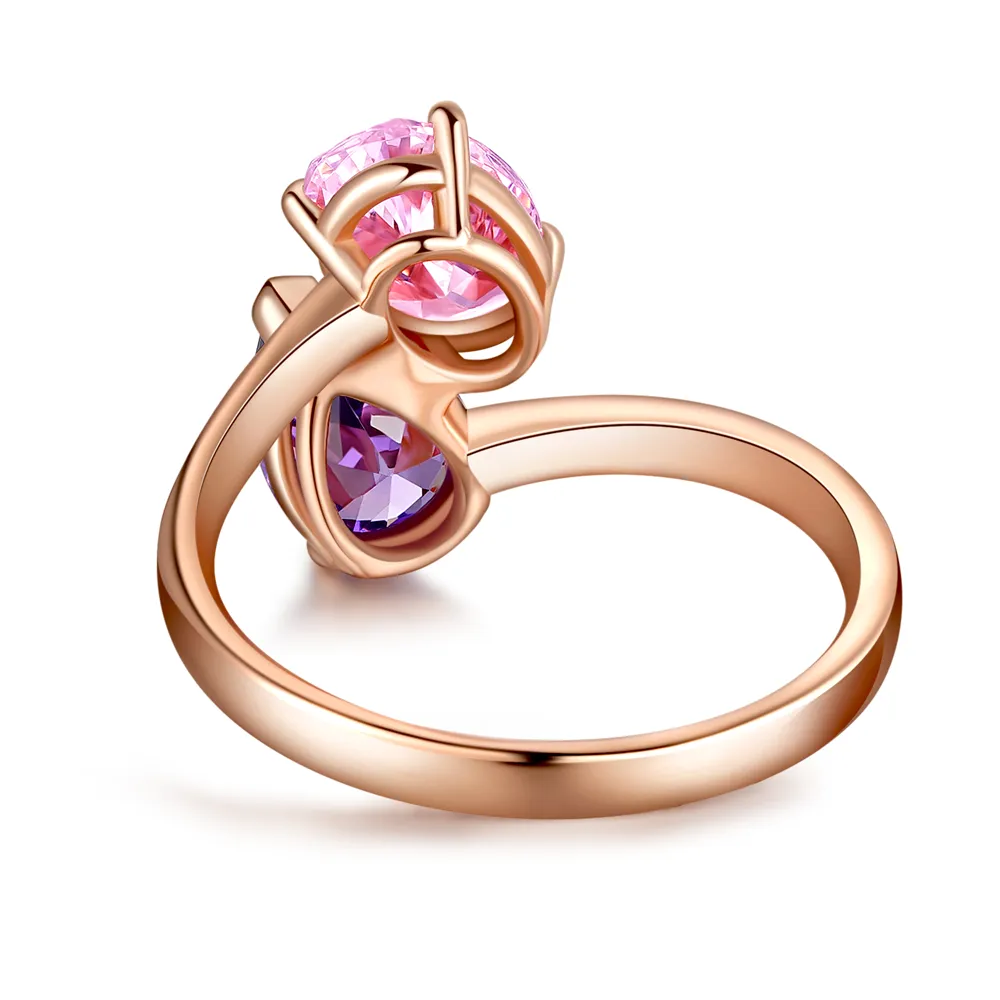 "COMPANION" - Toi et Moi Pink and Purple Gemstone Ring