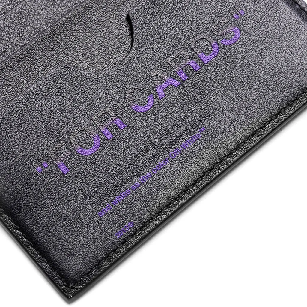 Quote Card Case - Black/Purple