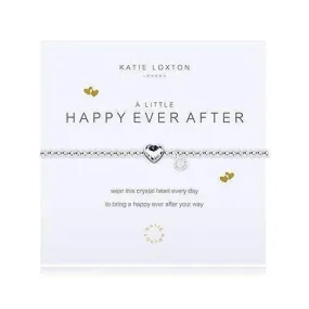 "Happy Ever After" Silver Bracelet with Crystal Heart Charm (Pack of 1)