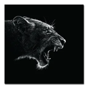 "Roaring Lioness" Acrylic Wall Art (40"H x 40"W)