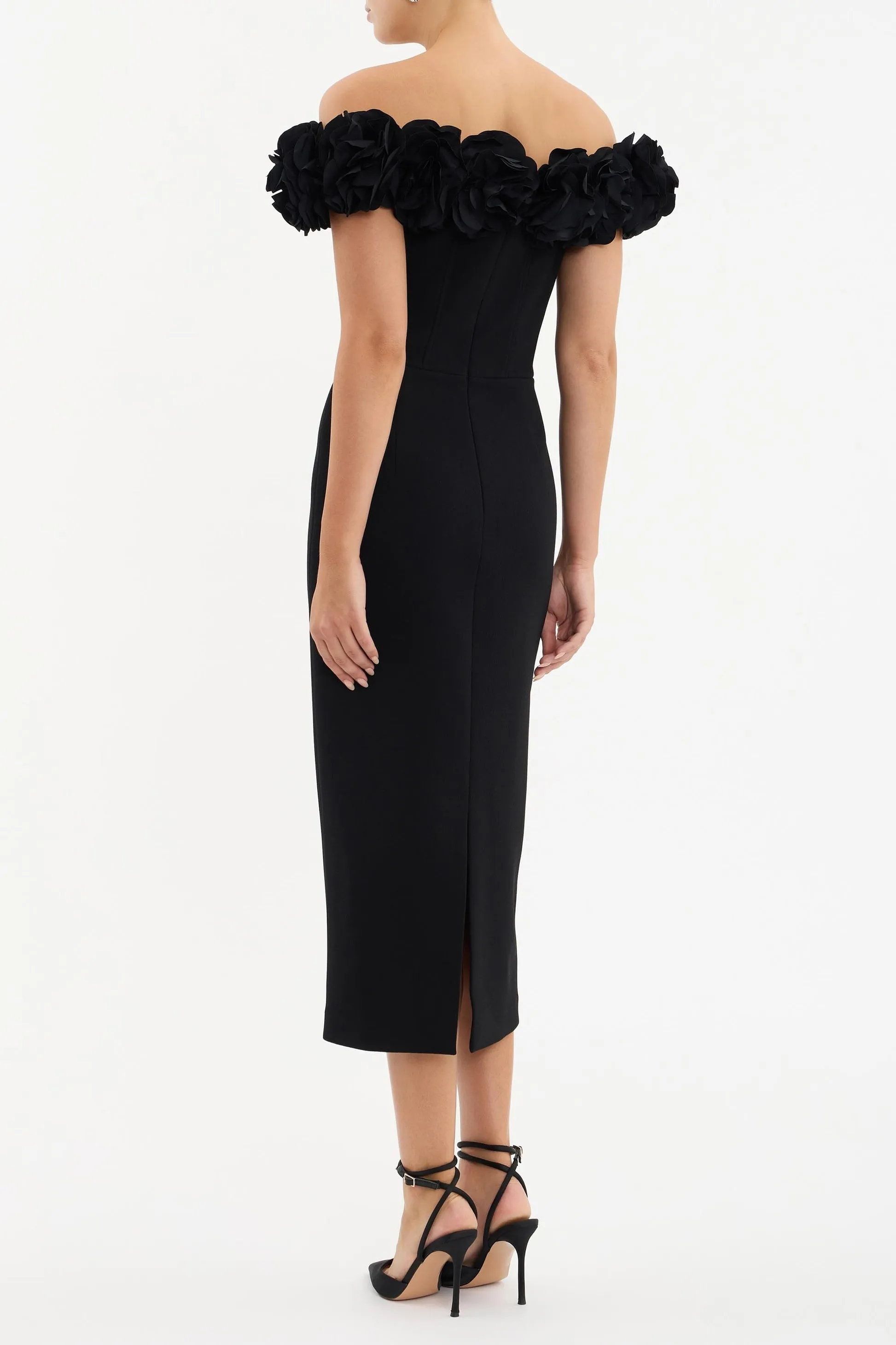 Rebecca Vallance Odetta Midi Dress Black