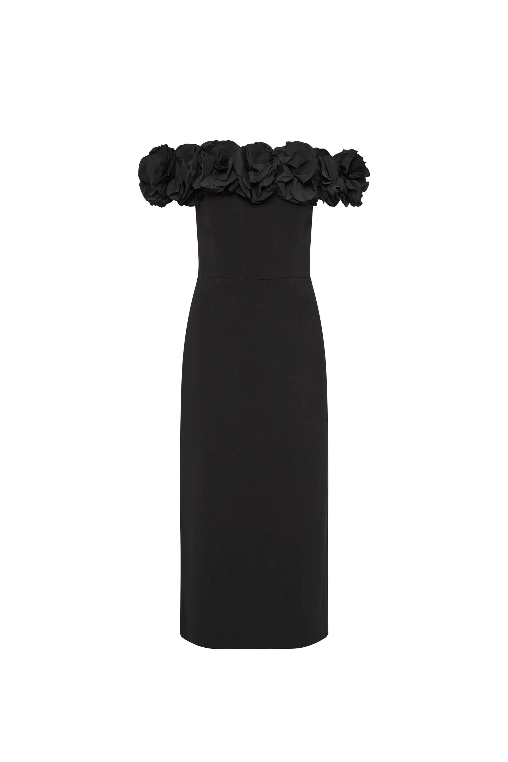 Rebecca Vallance Odetta Midi Dress Black