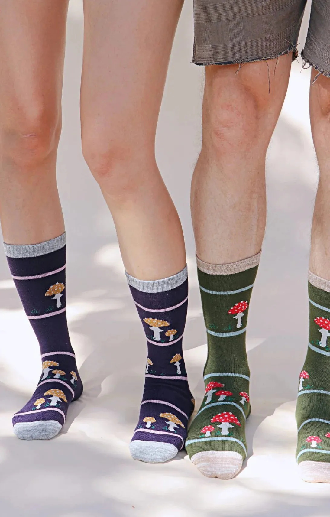 Replant Pairs "Mushroom" Organic Cotton Crew Socks