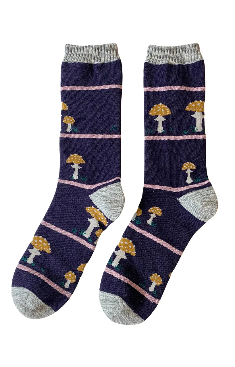 Replant Pairs "Mushroom" Organic Cotton Crew Socks