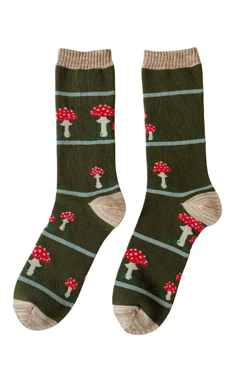 Replant Pairs "Mushroom" Organic Cotton Crew Socks