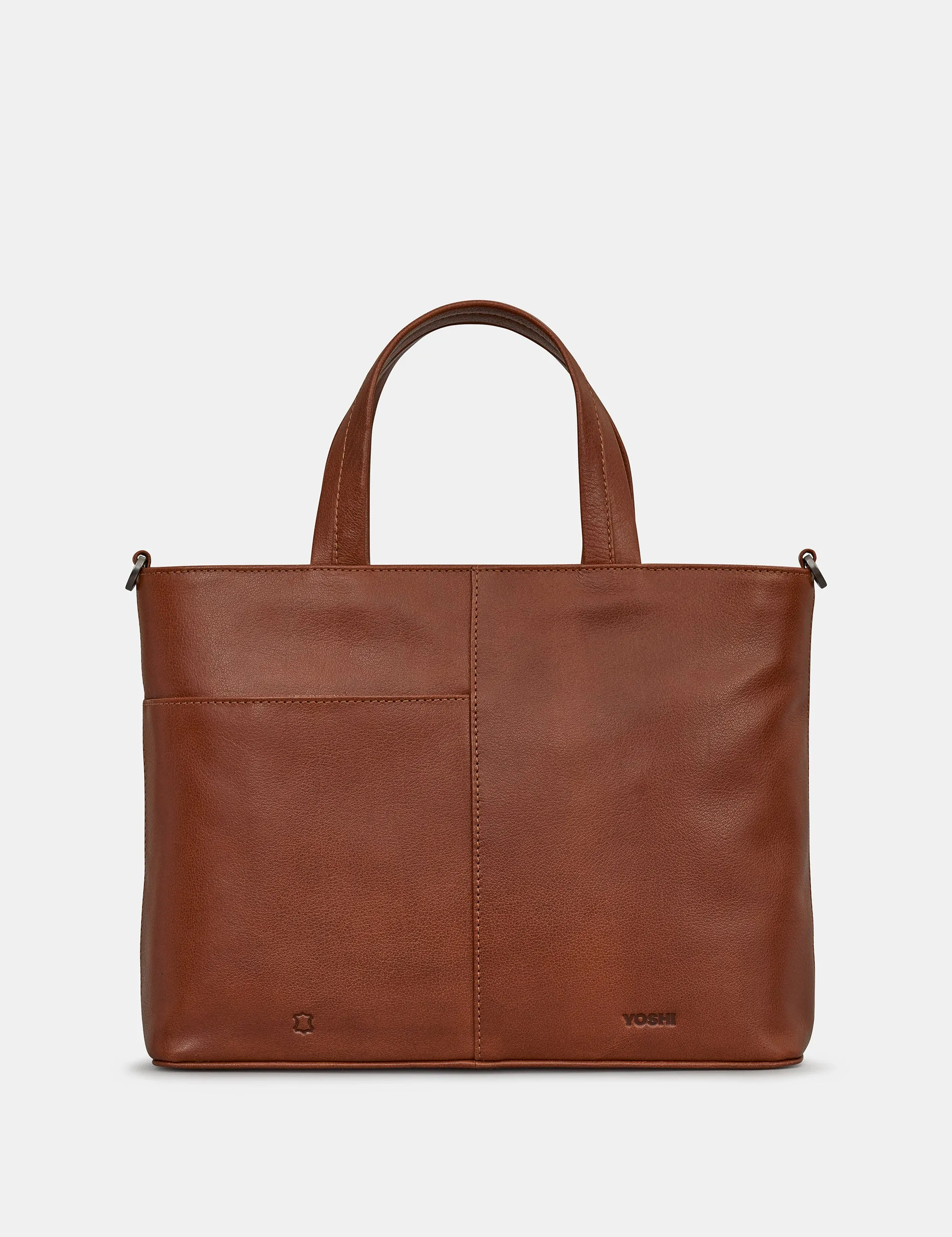 Shakespeare Bookworm Brown Leather Multiway Grab Bag