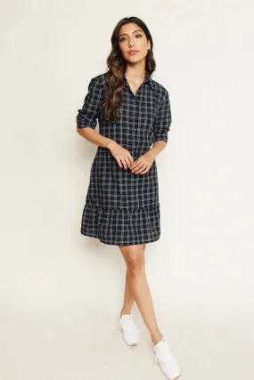 Shelby Flounce Shirt Dress