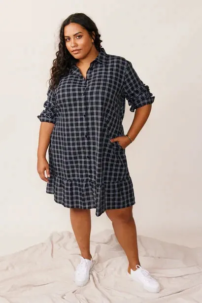 Shelby Flounce Shirt Dress