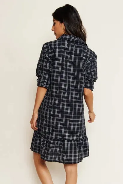 Shelby Flounce Shirt Dress