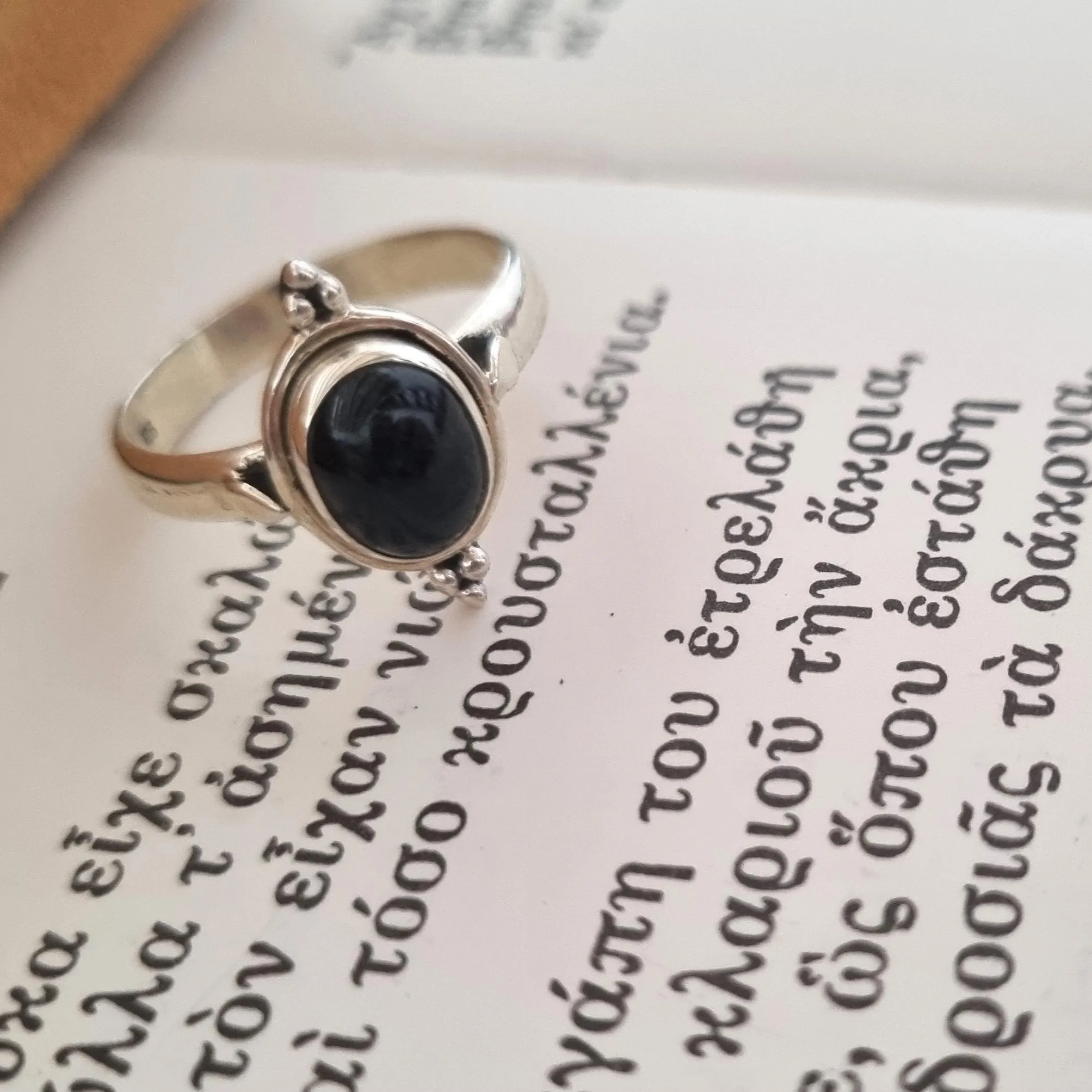 Silver ring - Black Onyx