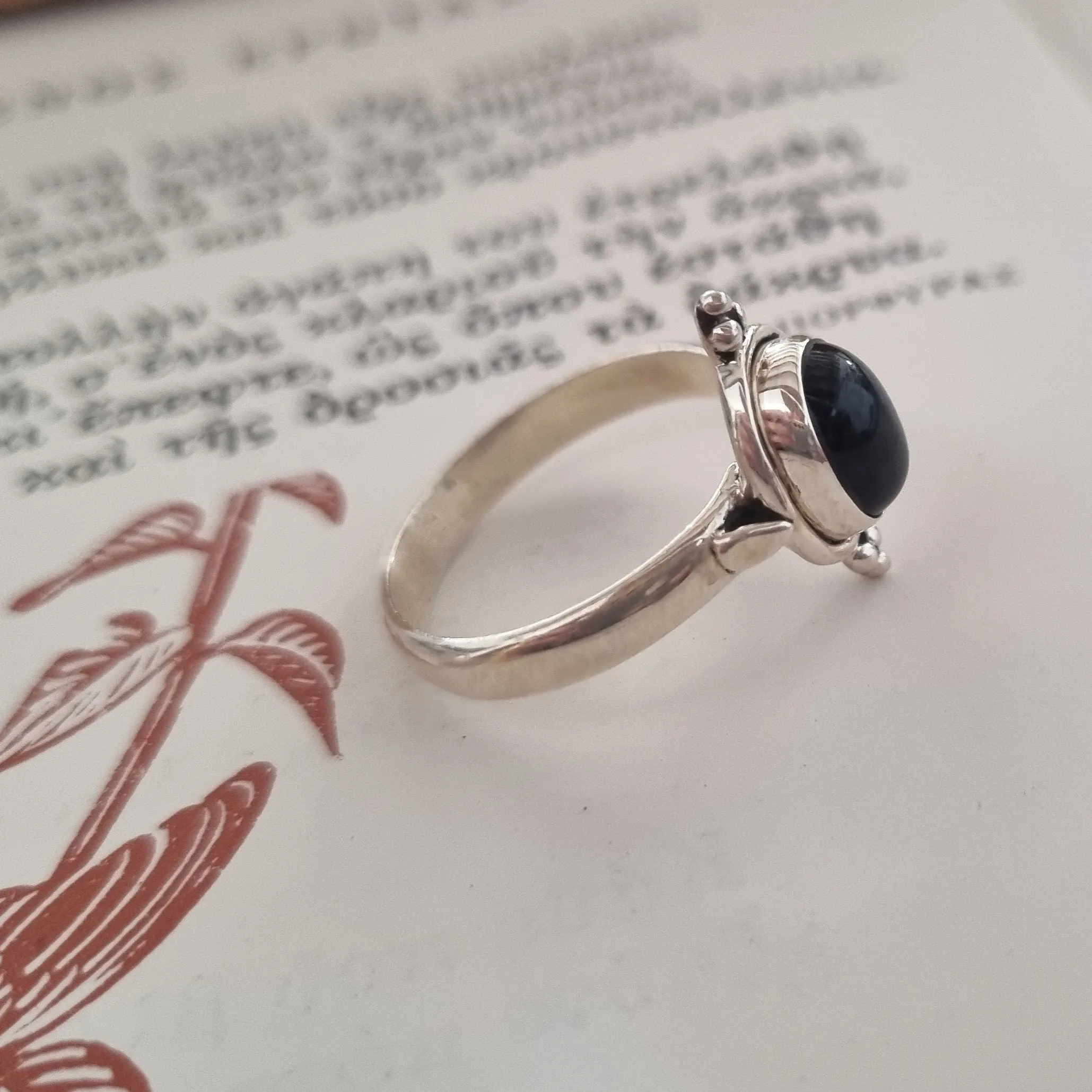 Silver ring - Black Onyx