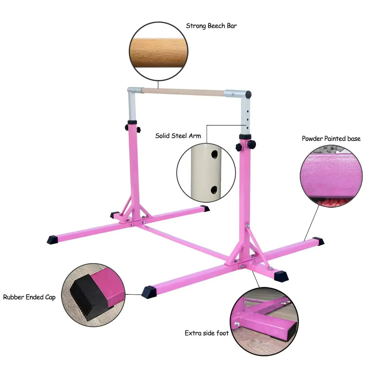 Simple Training Horizontal Bar - Pink