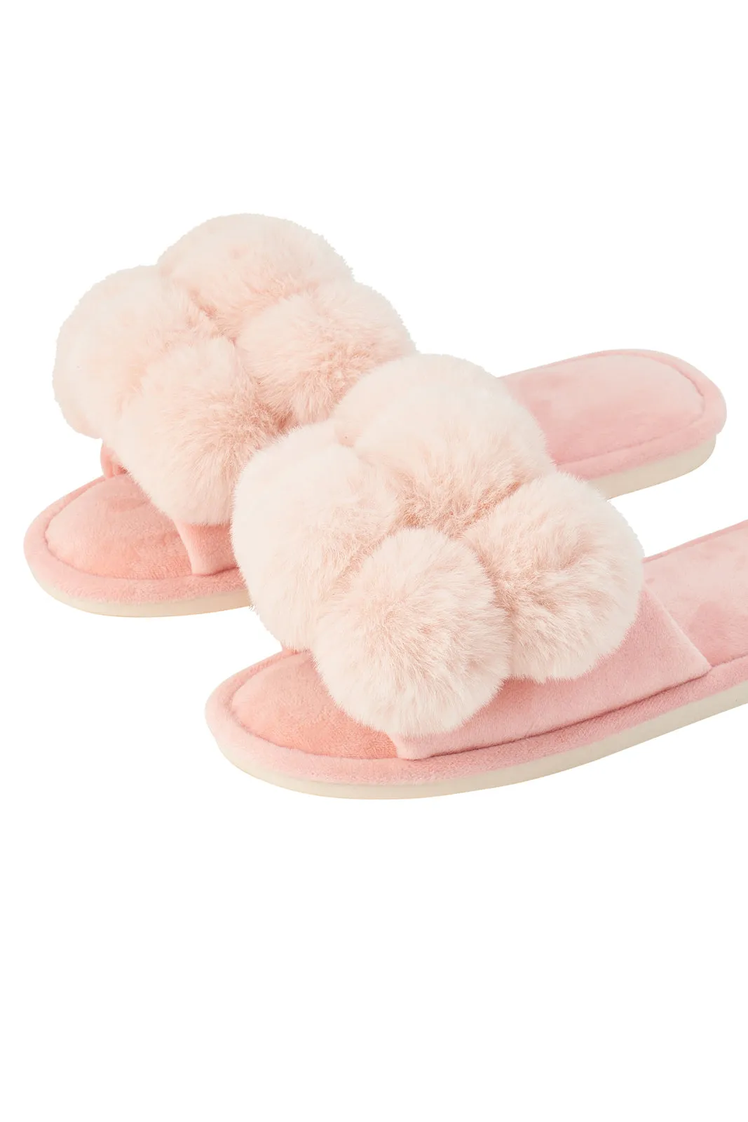 Slipper Cozy Pom Pom Pink