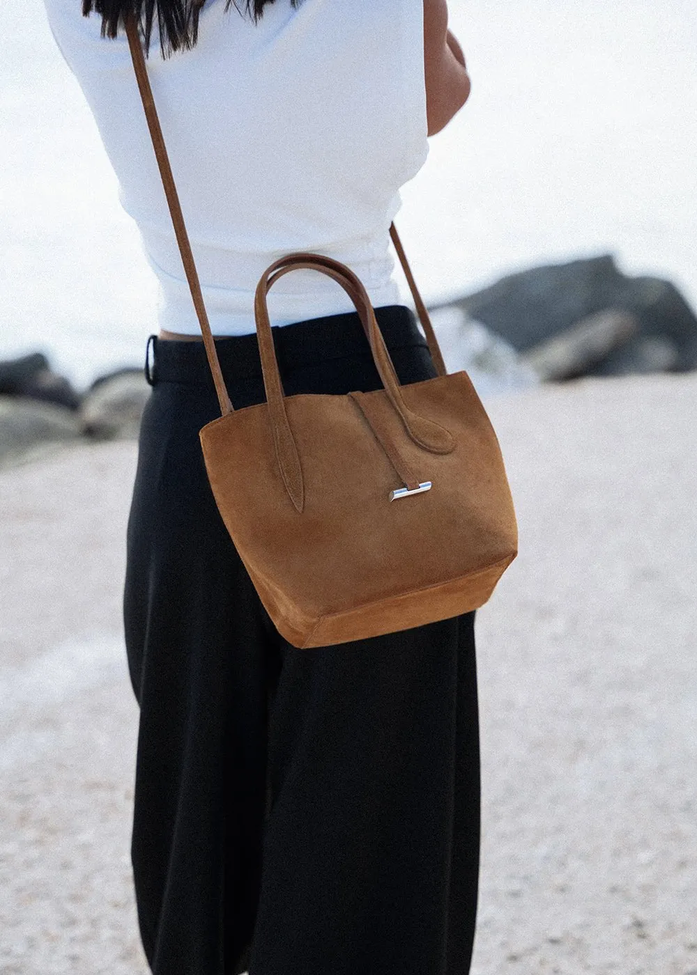 Sprout Tote Mini Rhum Suede