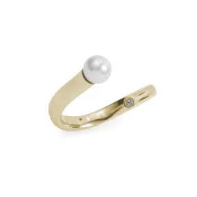 Stainless pearl/stone ring