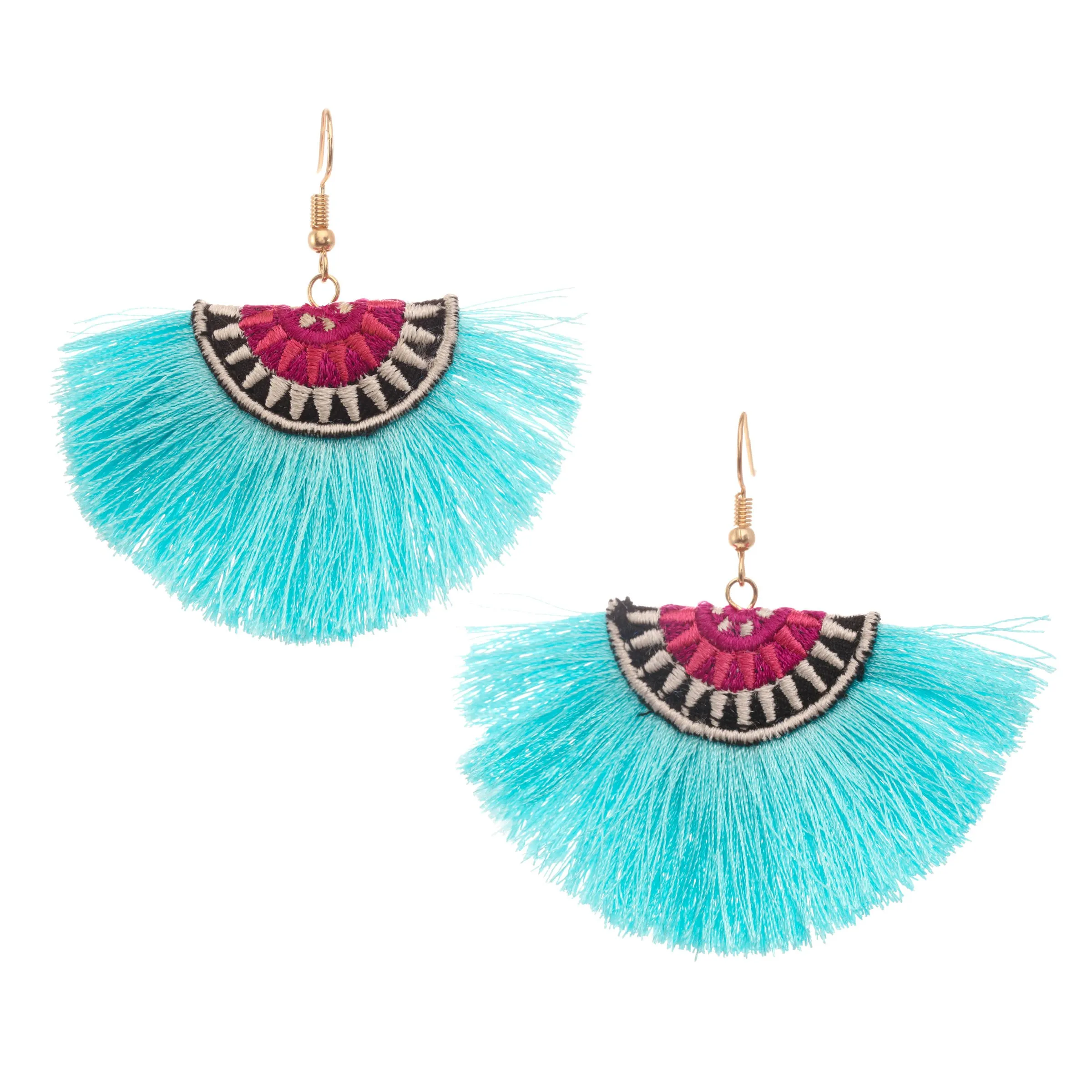 Stella & Ruby Fringe Fan Out Earring (Turquoise)