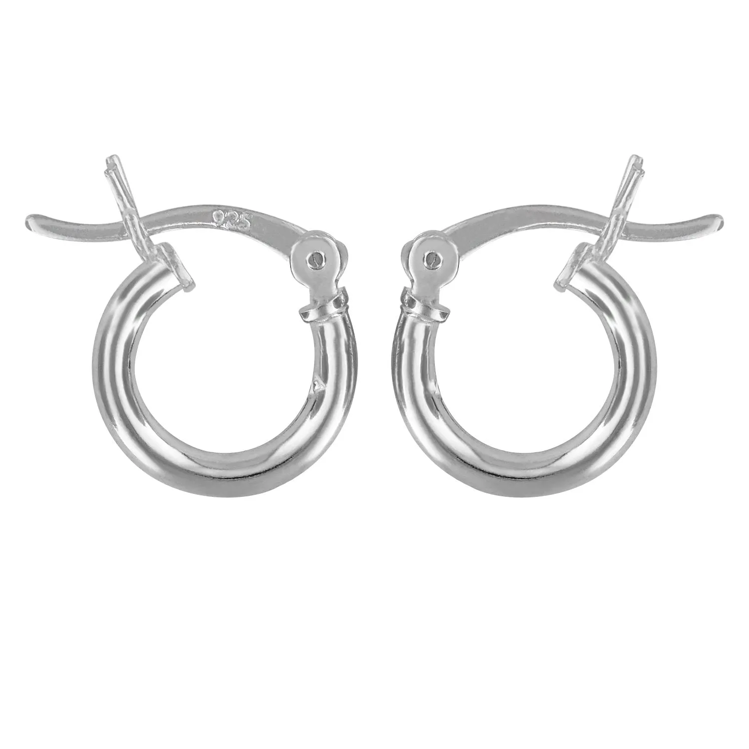 Sterling Silver Tiny Huggies Hoop Earrings 2mm x 10mm