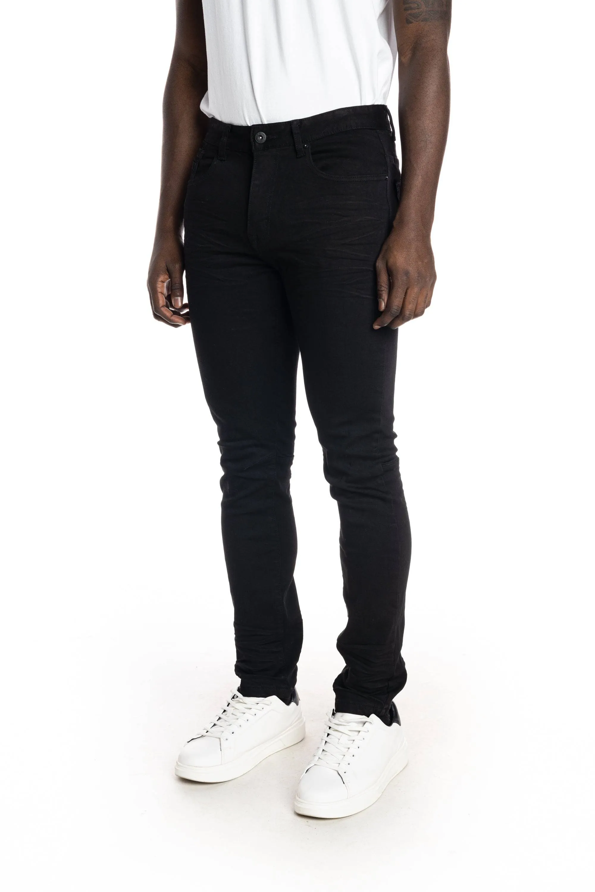 Stone Washed Basic Jeans - Jet Black