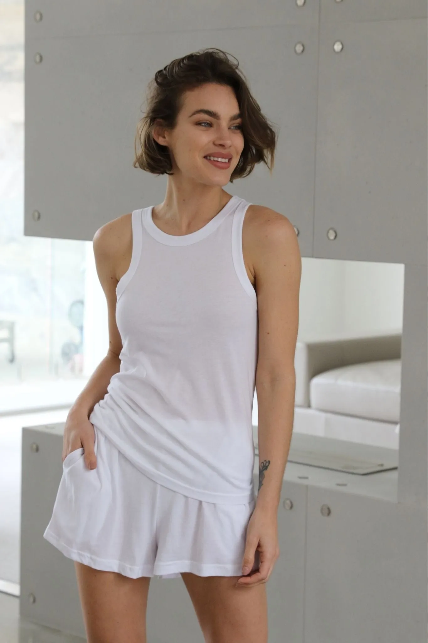 Tencel™ Singlet - White