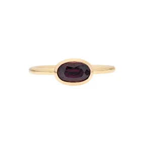 Tura Sugden 18k Oval Garnet Ring