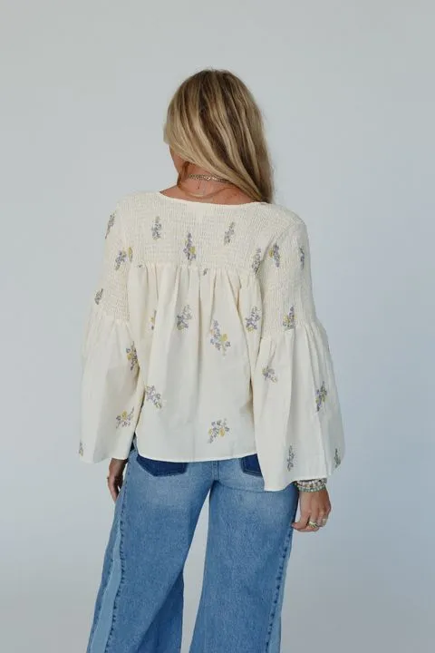 Two To Tango Floral Top - Cream