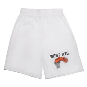 West NYC Hoops Short White