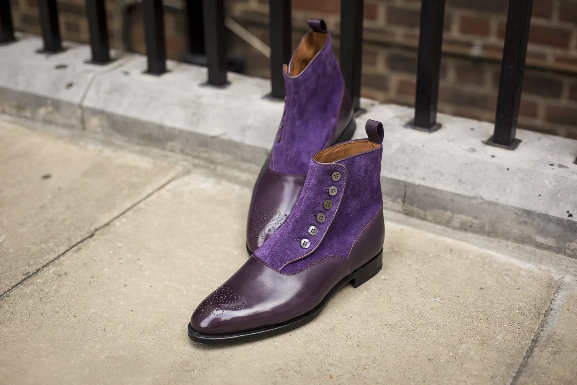 Westlake - MTO - Dark Purple Calf / Purple Suede - NGT Last - Single Leather Sole