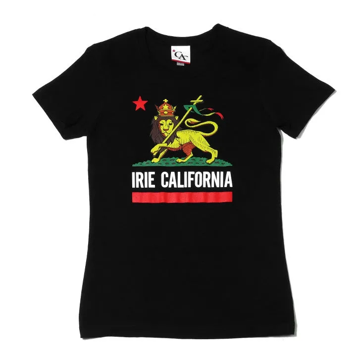 Womens Cali Lion T-Shirt Black