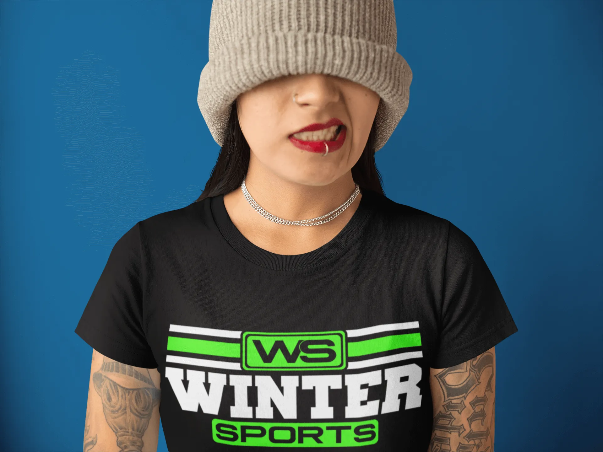 WS - Winter Sports T- Shirt Lime Green